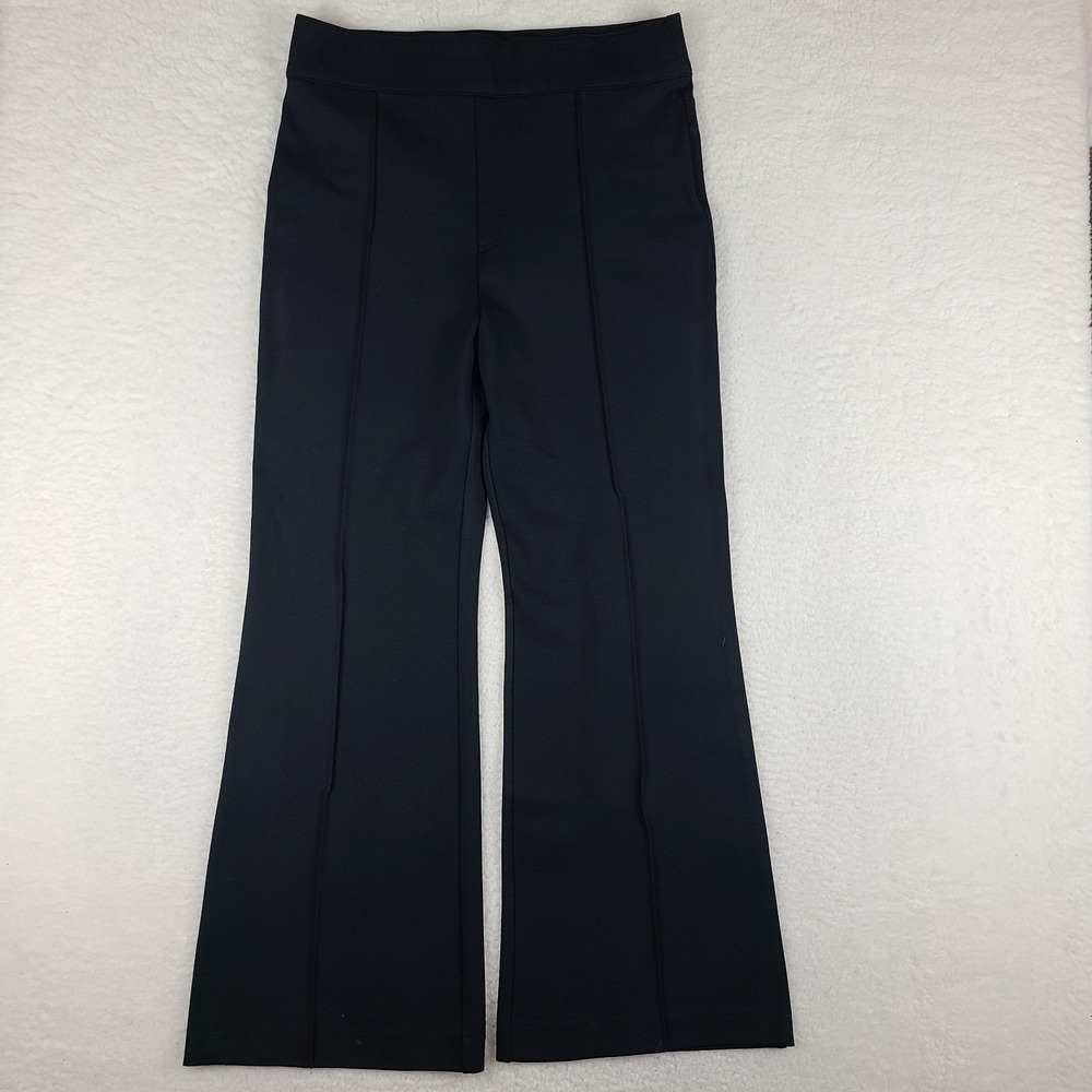 SPANX Pants Womens 1X Black Pull‎ On Wide Leg Boot Cut Solid Career Dress